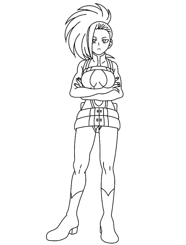 Coloriage Momo Yaoyorozu géniale