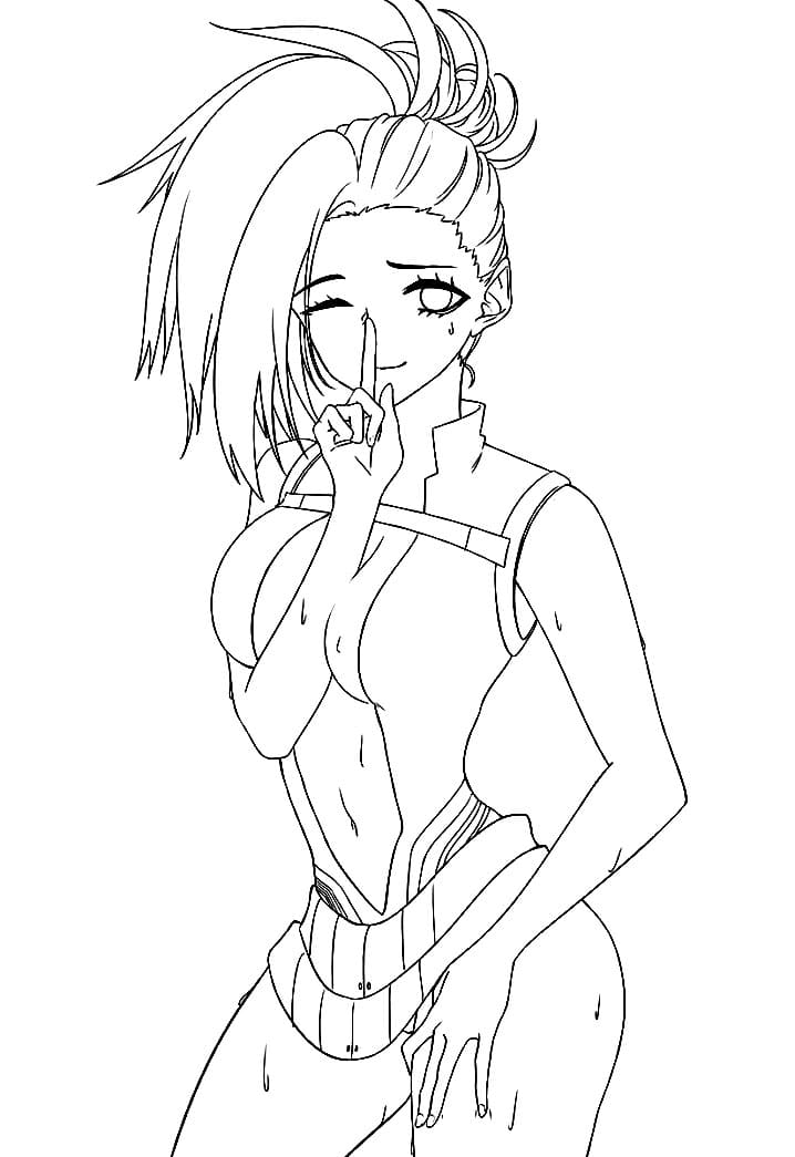 Coloriage Momo Yaoyorozu sexy