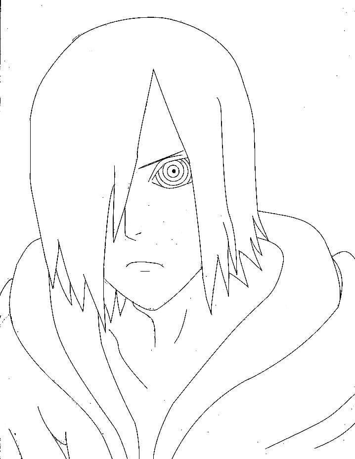 Coloriage Nagato en colère