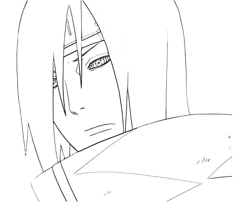 Coloriage Nagato est triste