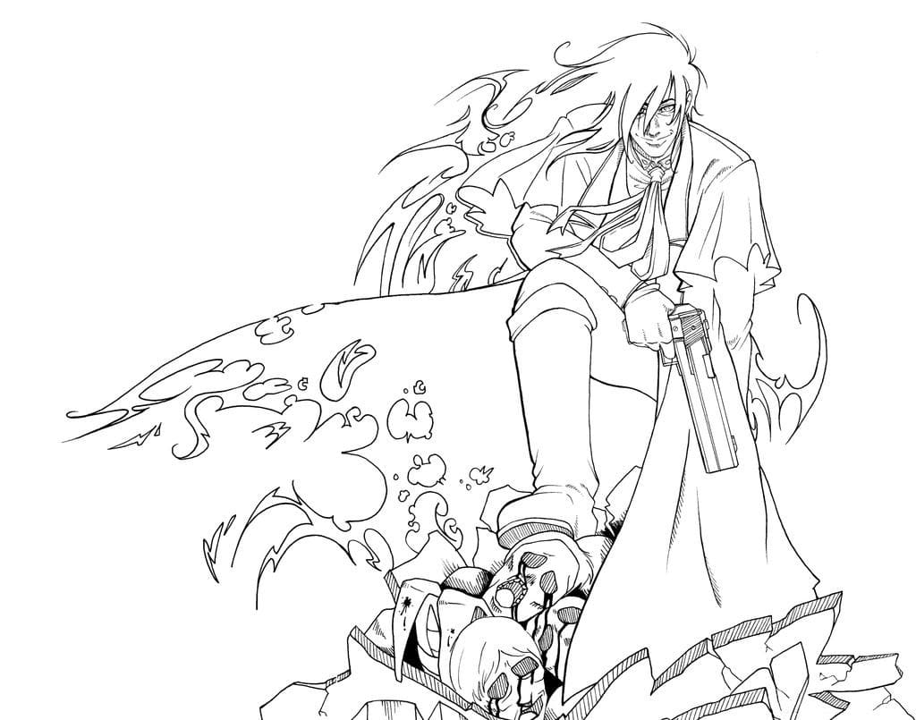 Coloriage Superbe Alucard