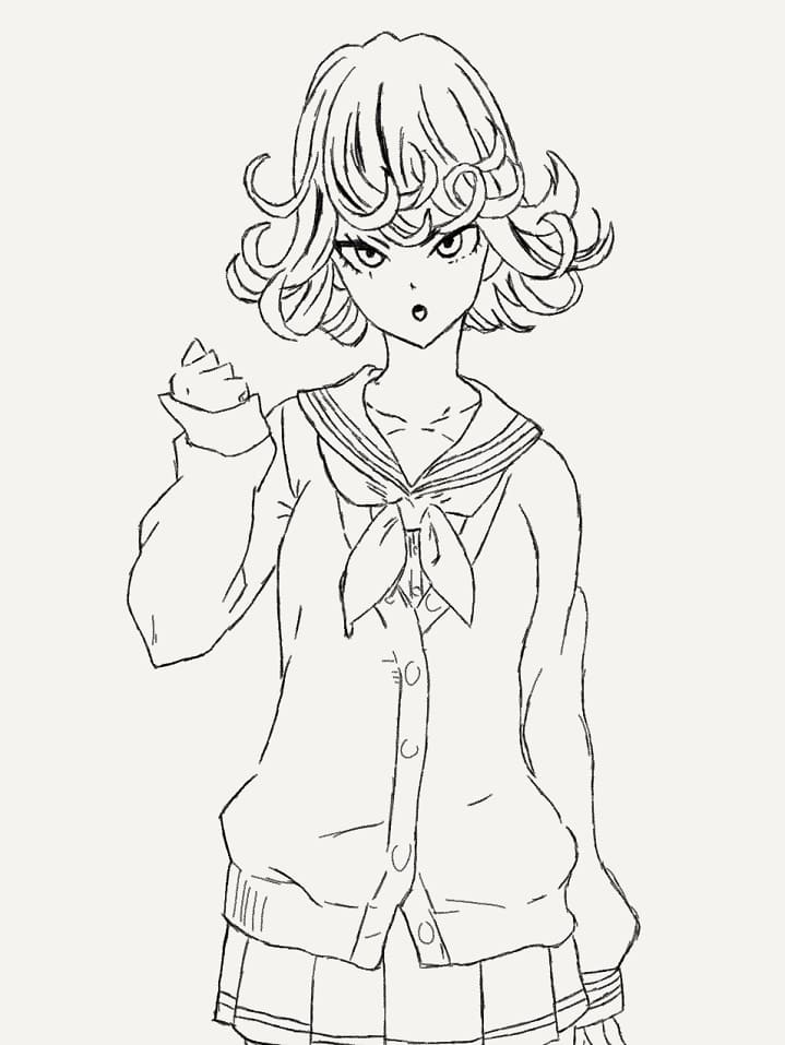 Coloriage Tatsumaki adorable