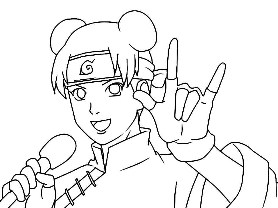 Coloriage Tenten Chantant