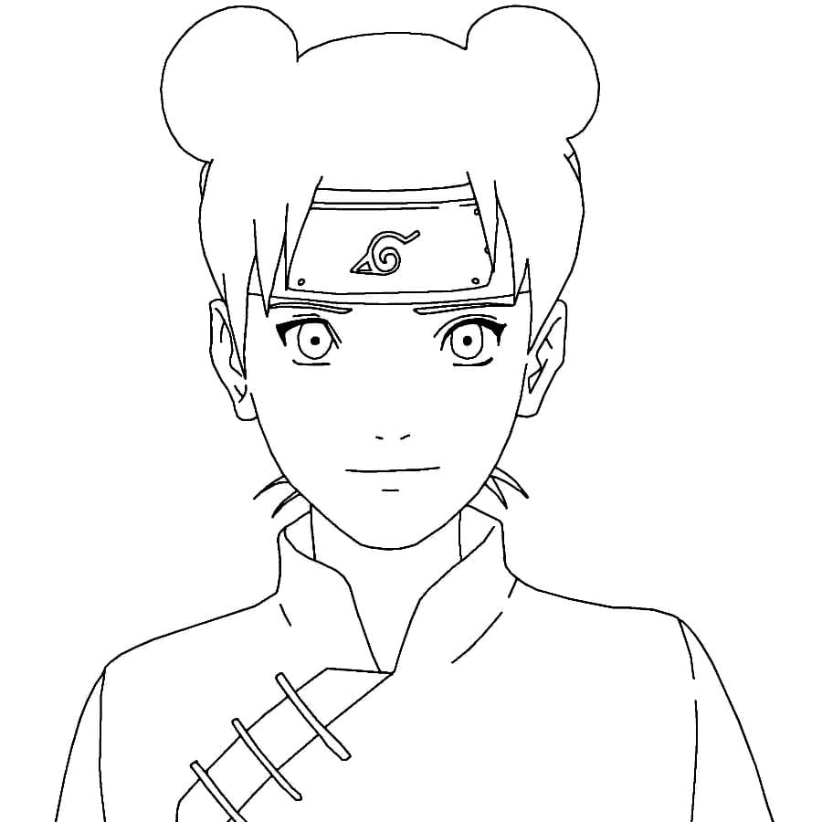 Coloriage Tenten Heureuse