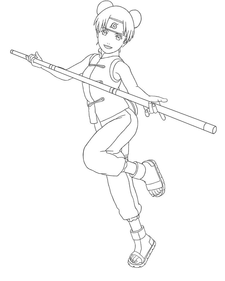 Coloriage Tenten Mignonne