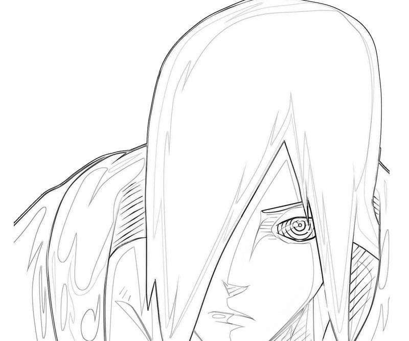 Coloriage Visage de Nagato