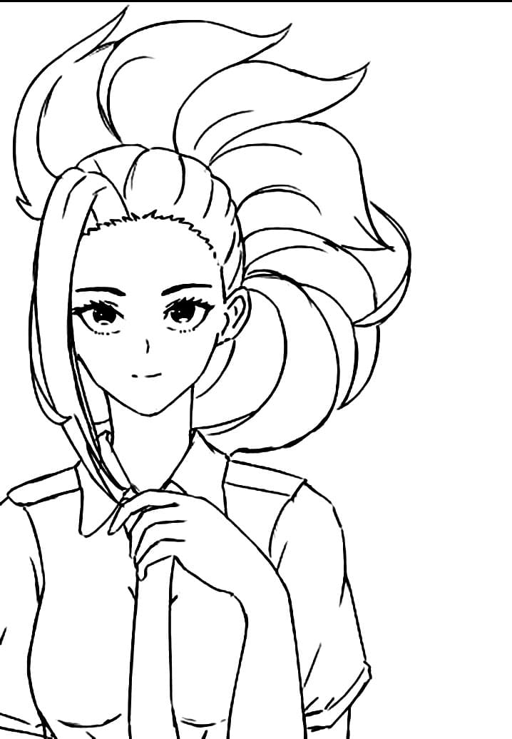 Coloriage Yaoyorozu Belle