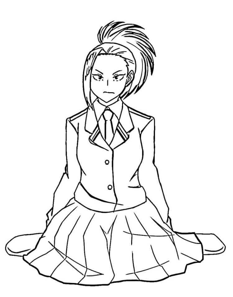 Coloriage Yaoyorozu seance