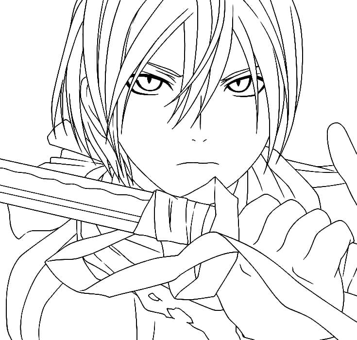 Coloriage Yato Sérieux