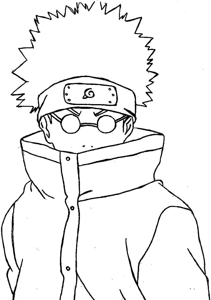 Coloriage Aburame Shino Esquisser