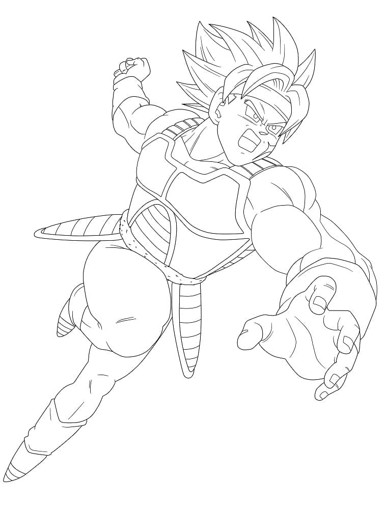 Coloriage Attaque De Bardock