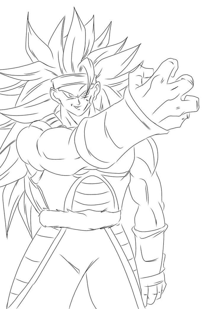 Coloriage Bardock Amusant