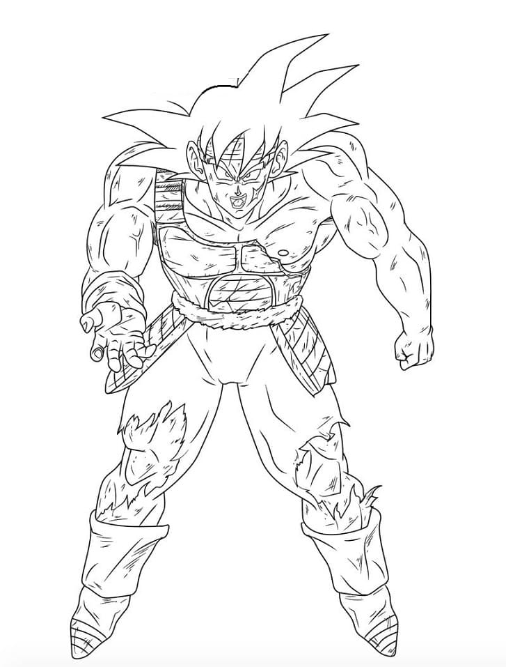 Coloriage Bardock Simple