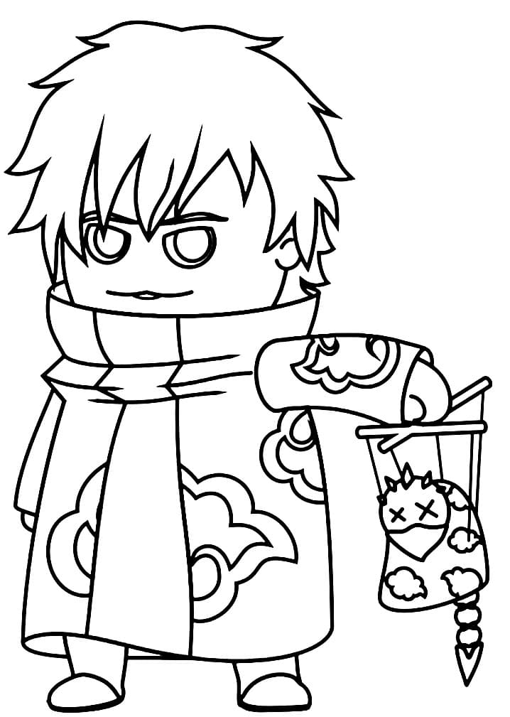 Coloriage Chibi Sasori