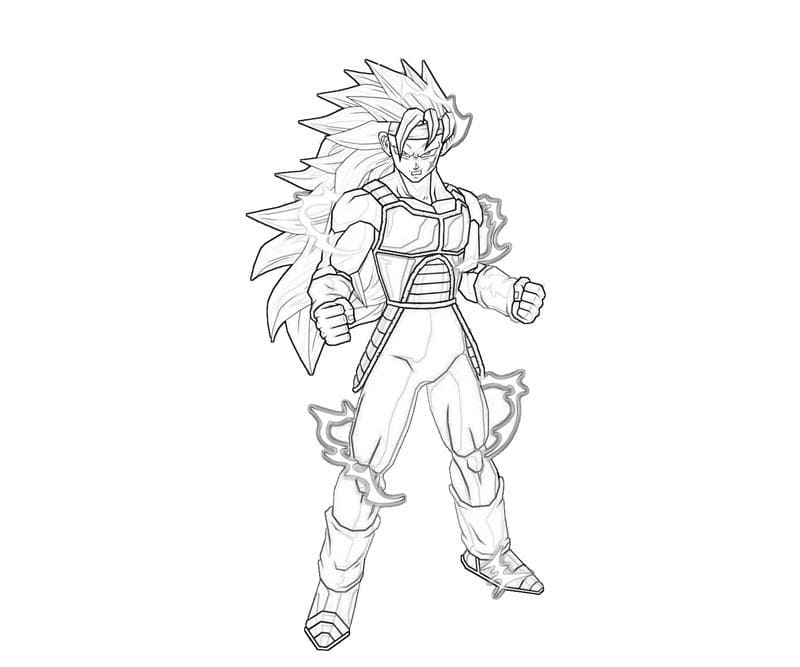 Coloriage Cool Bardock Debout