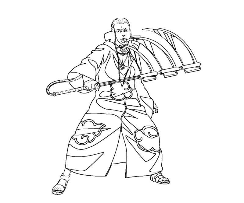 Coloriage Hidan Et Ses Armes