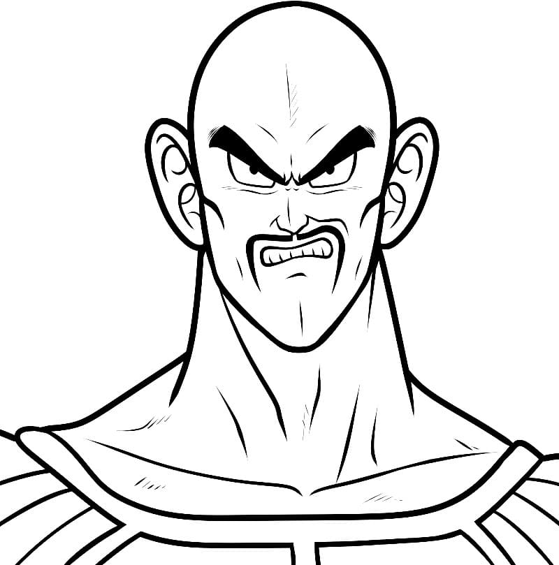 Coloriage Nappa est en colère