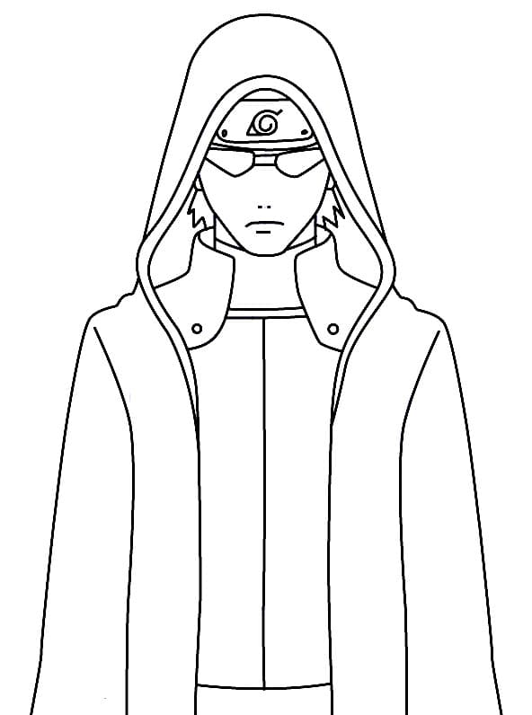 Coloriage Portrait de Aburame Shino