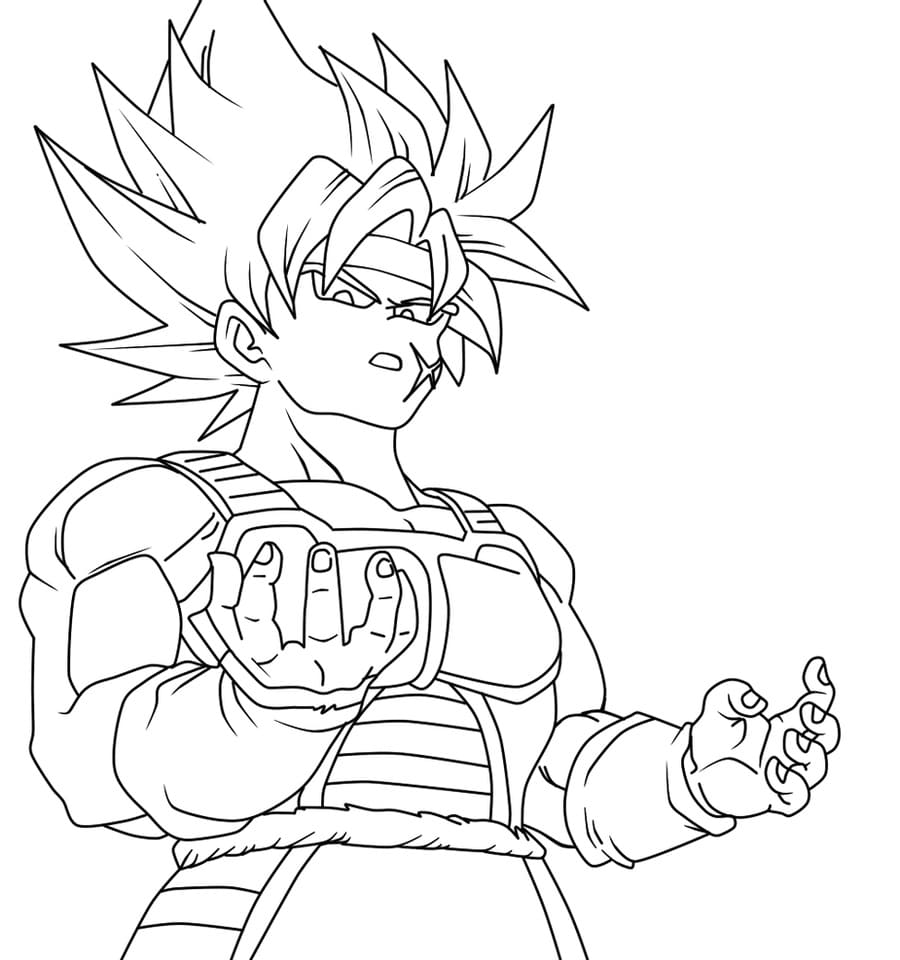 Coloriage Visage De Bardock