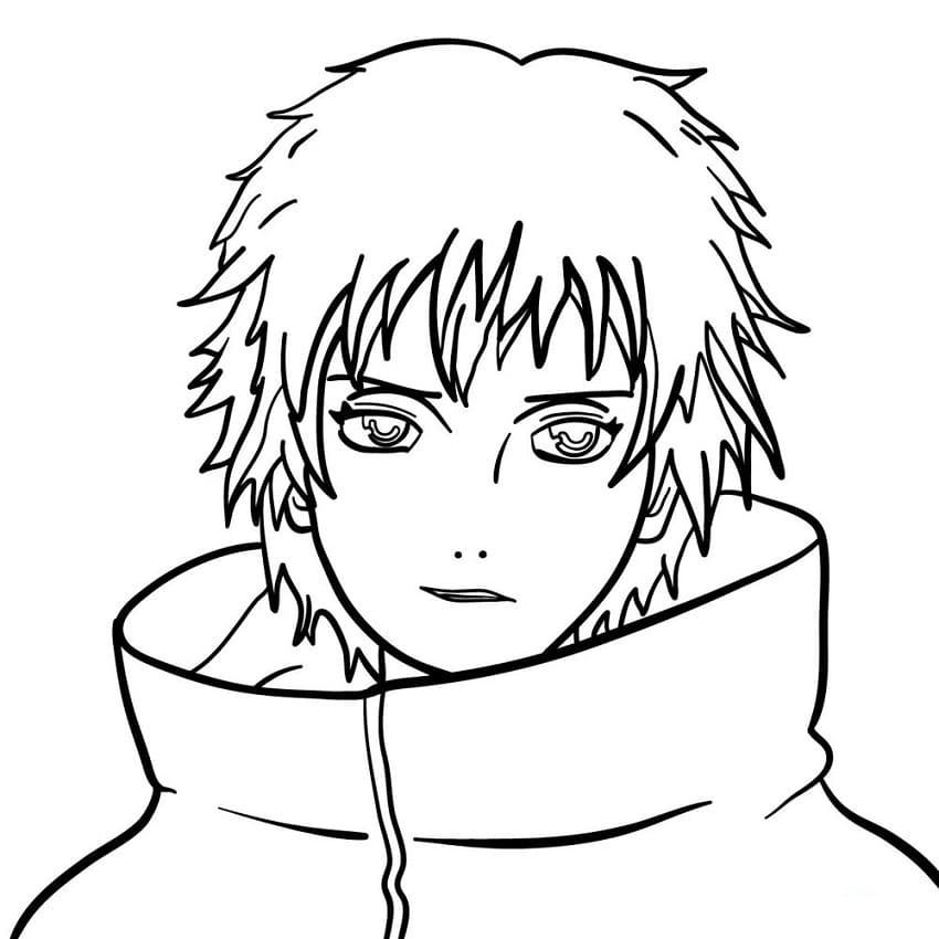 Coloriage sasori face