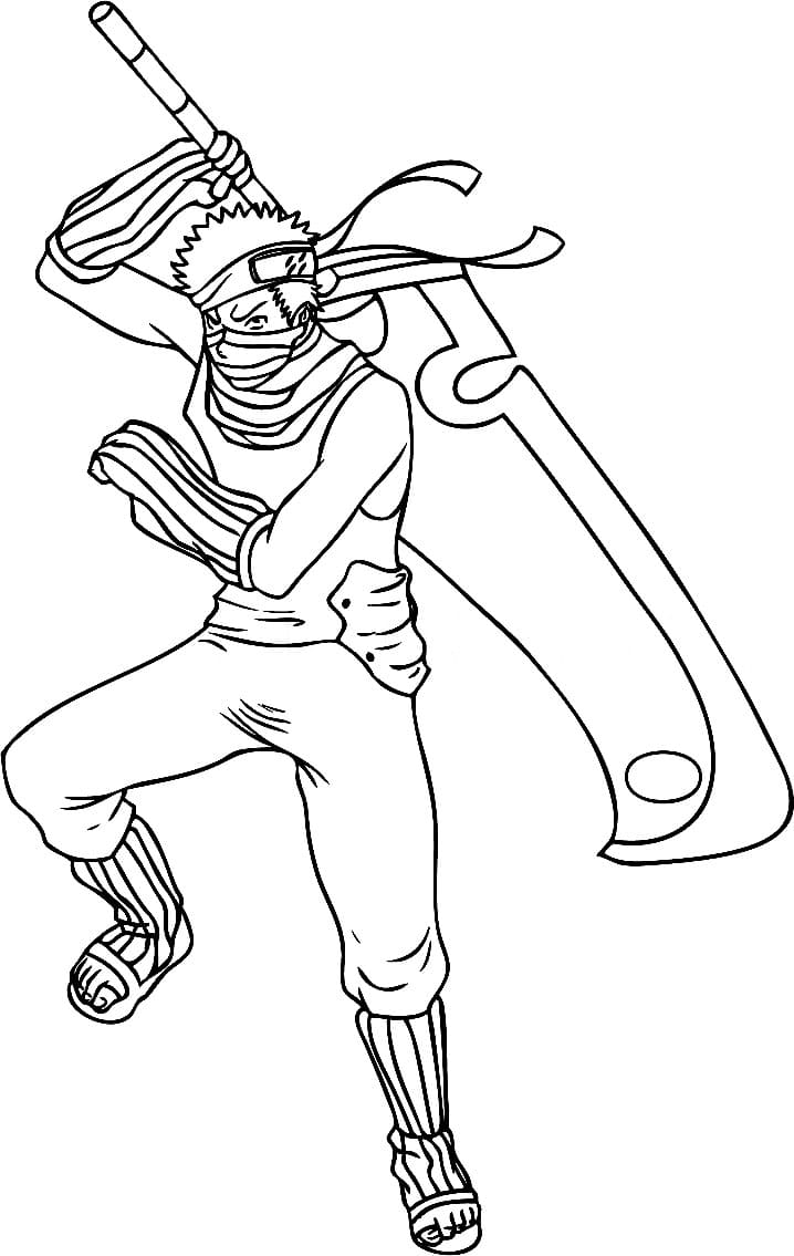 Coloriage Momochi Zabuza et l’épée