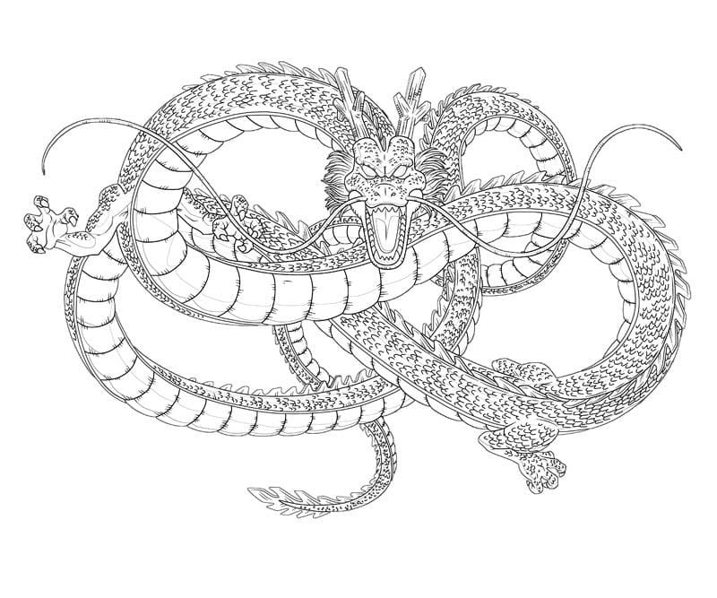 Coloriage Shenron Dragon