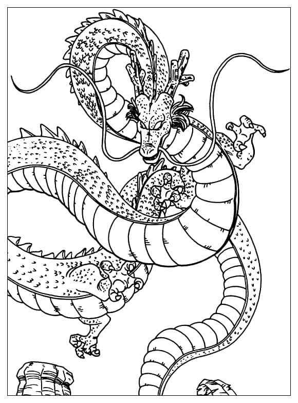 Coloriage shenron from dragon ball