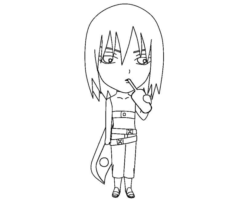 Coloriage Suigetsu Hôzuki mignon