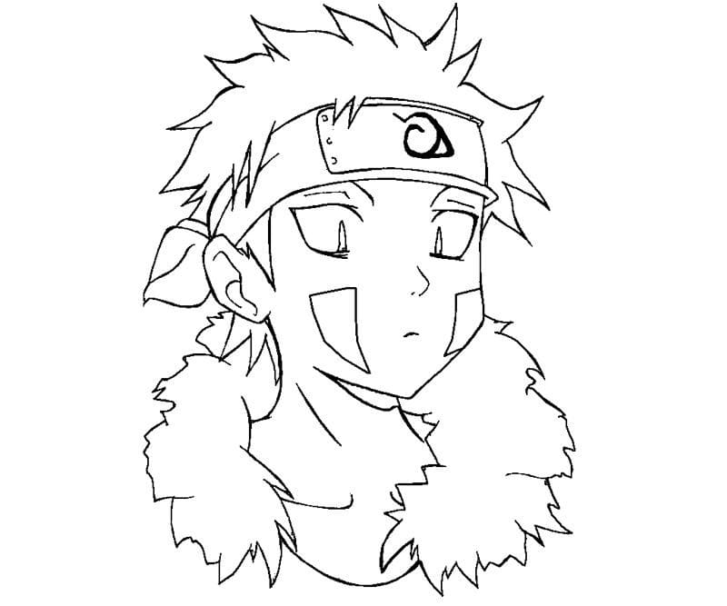 Coloriage Visage de Kiba