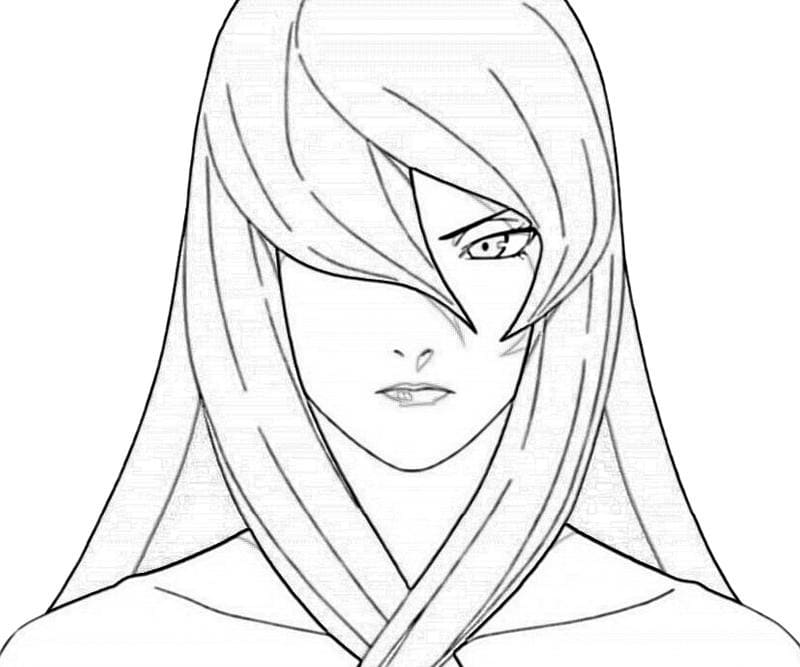 Coloriage Visage de Meï Terumi