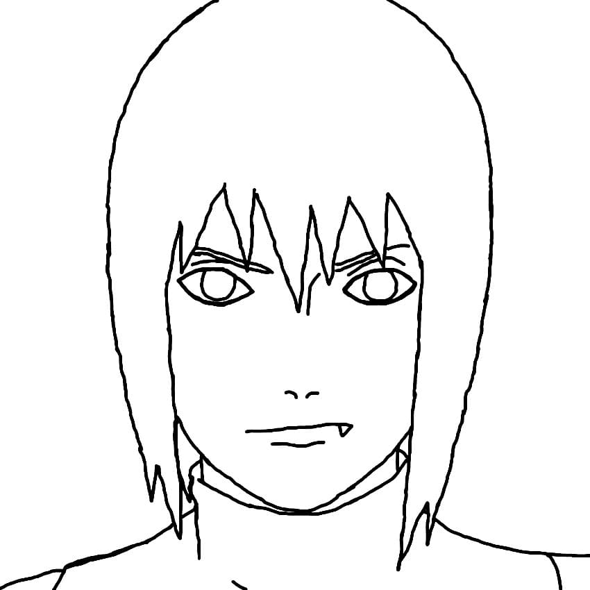 Coloriage Visage de Suigetsu Hôzuki