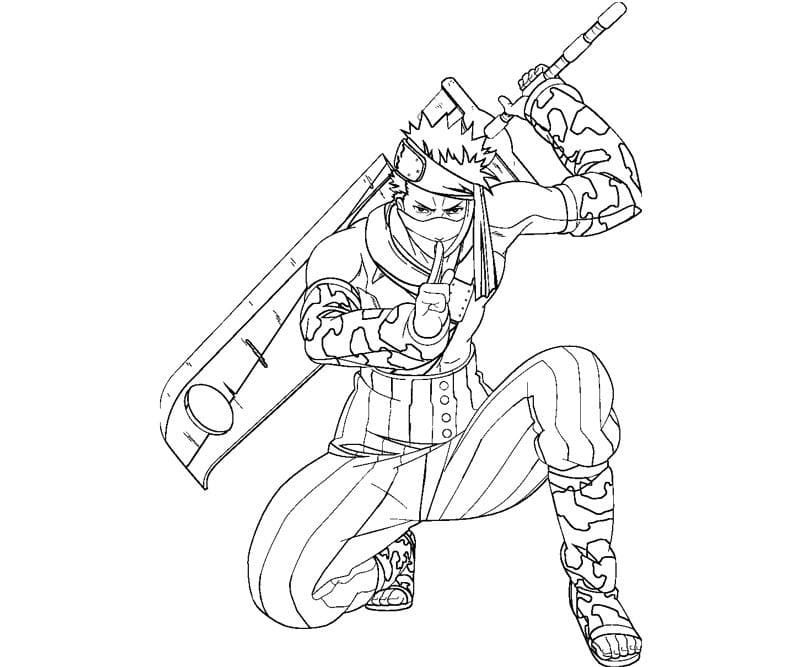 Coloriage Zabuza de Naruto