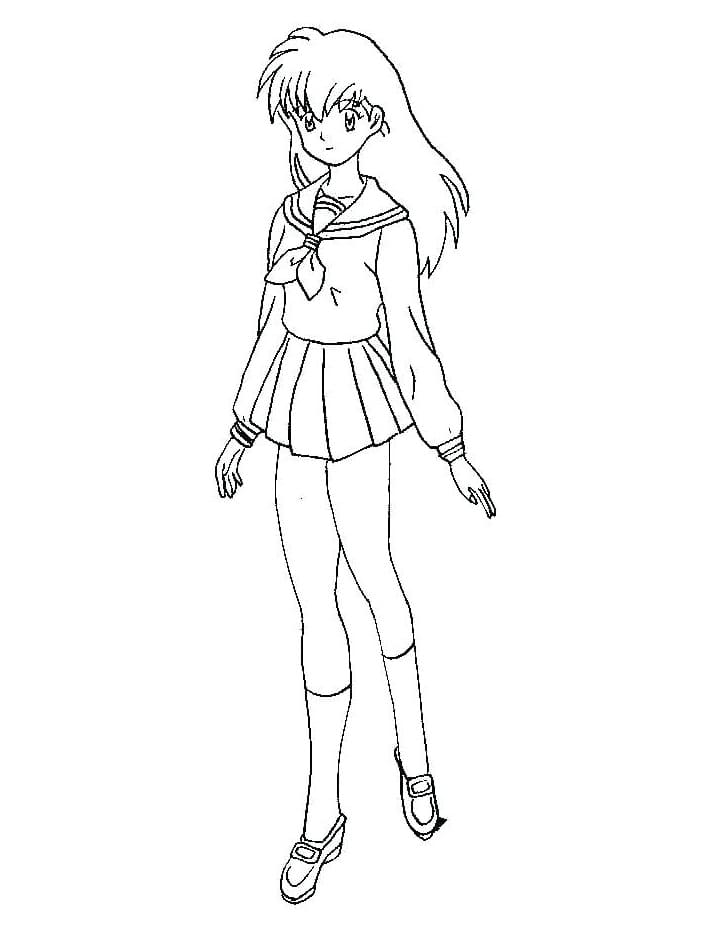 Coloriage Kagome Higurashi 1