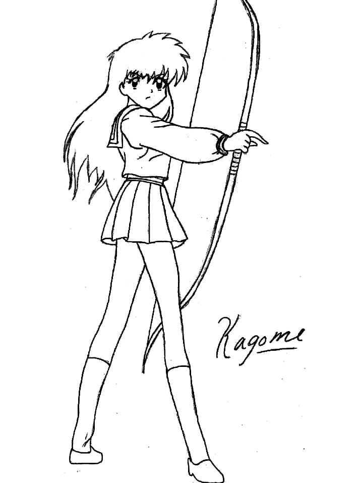 Coloriage Kagome Higurashi 2