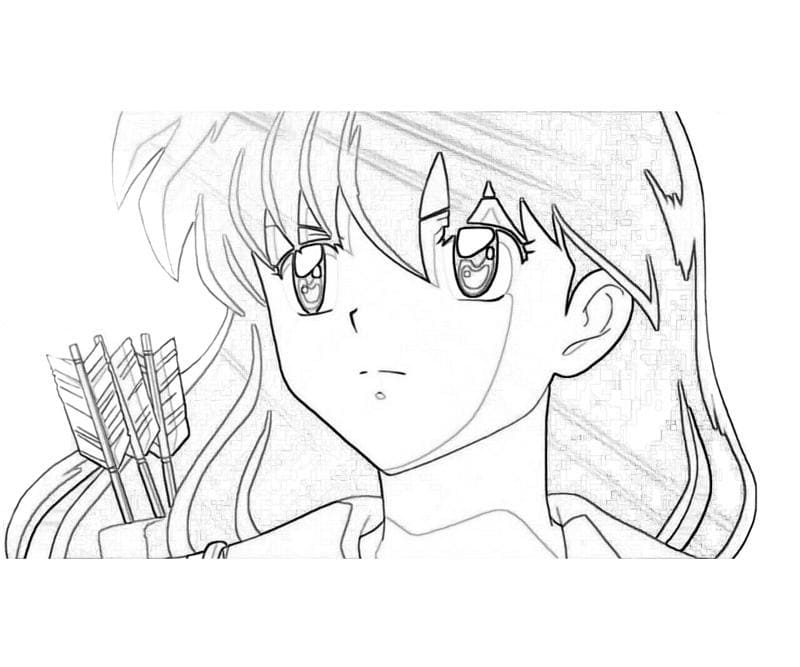 Coloriage Kagome Higurashi 3