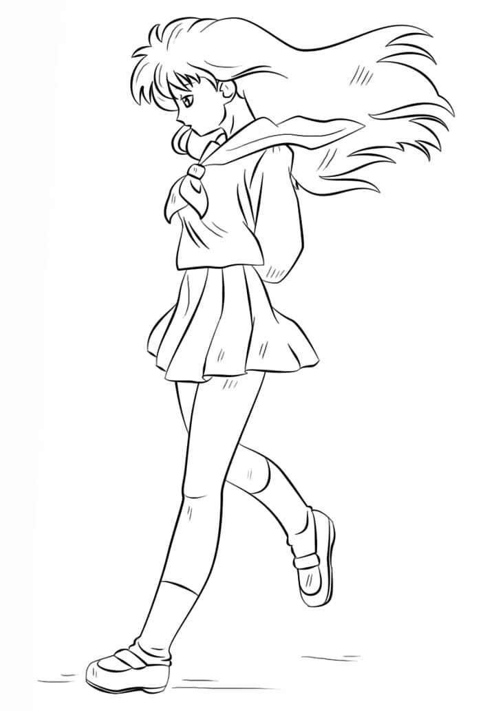 Coloriage Kagome Higurashi 5