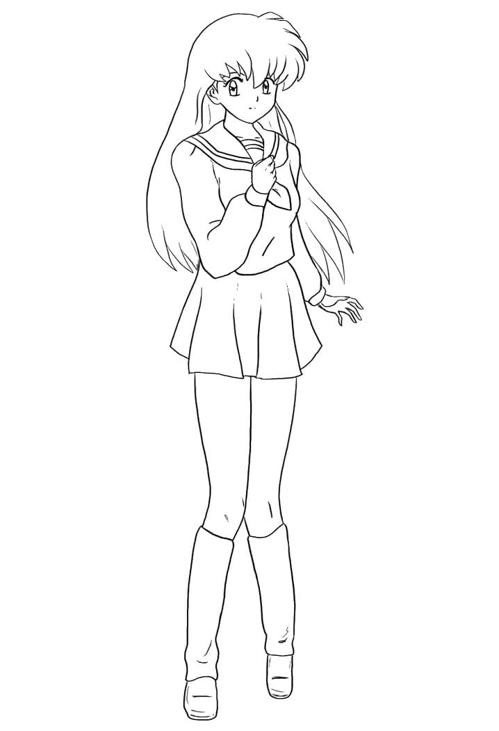 Coloriage Kagome Higurashi