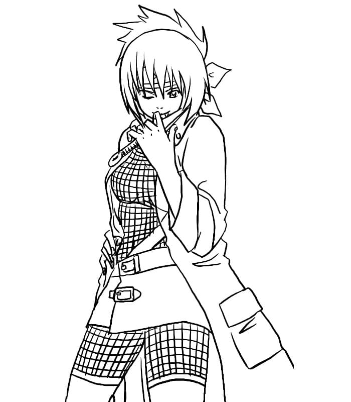 Coloriage La belle Anko Mitarashi