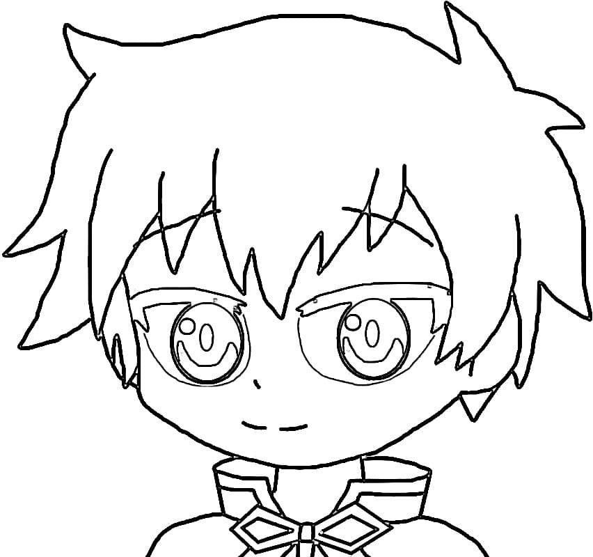 Coloriage Le joli visage de Kazuma Seto