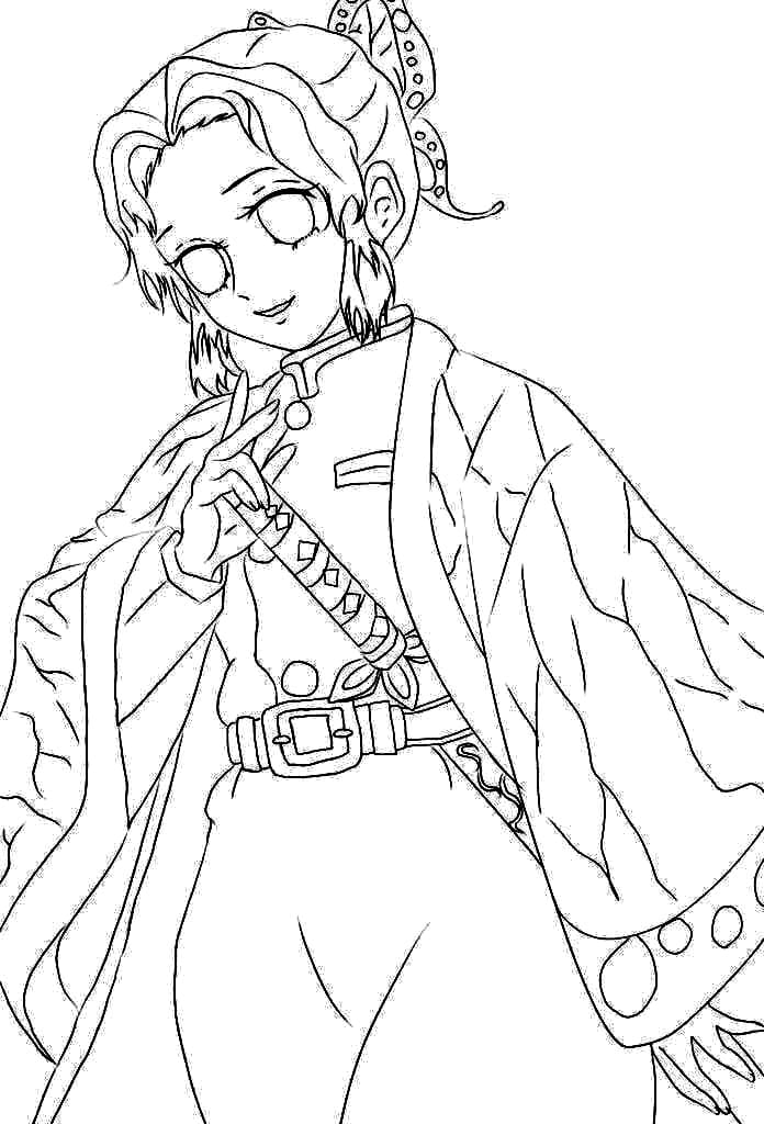 Coloriage Shinobu Kocho Parfait