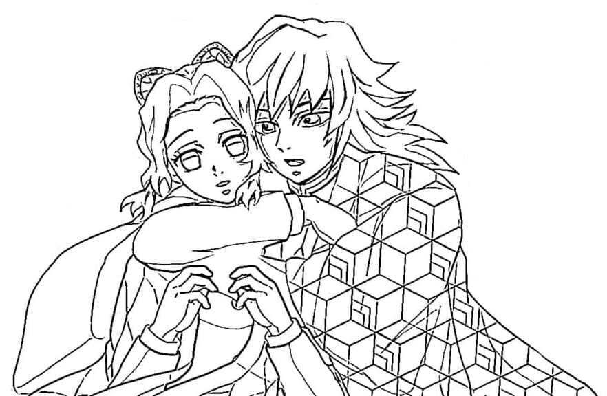 Coloriage Tomioka Et Shinobu