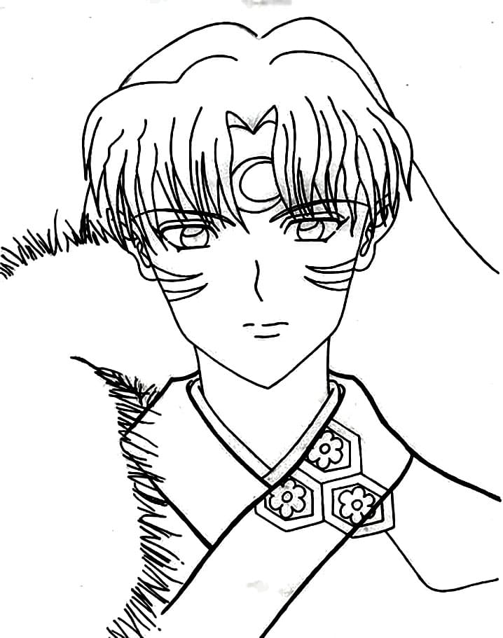 Coloriage Visage de Sesshômaru