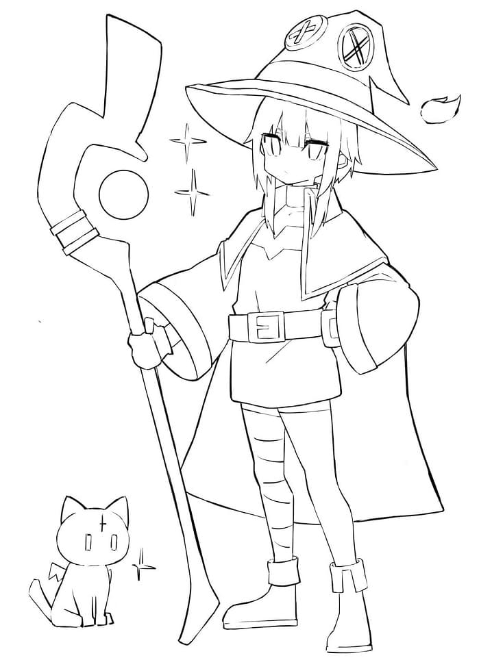 Coloriage Adorable Megumin