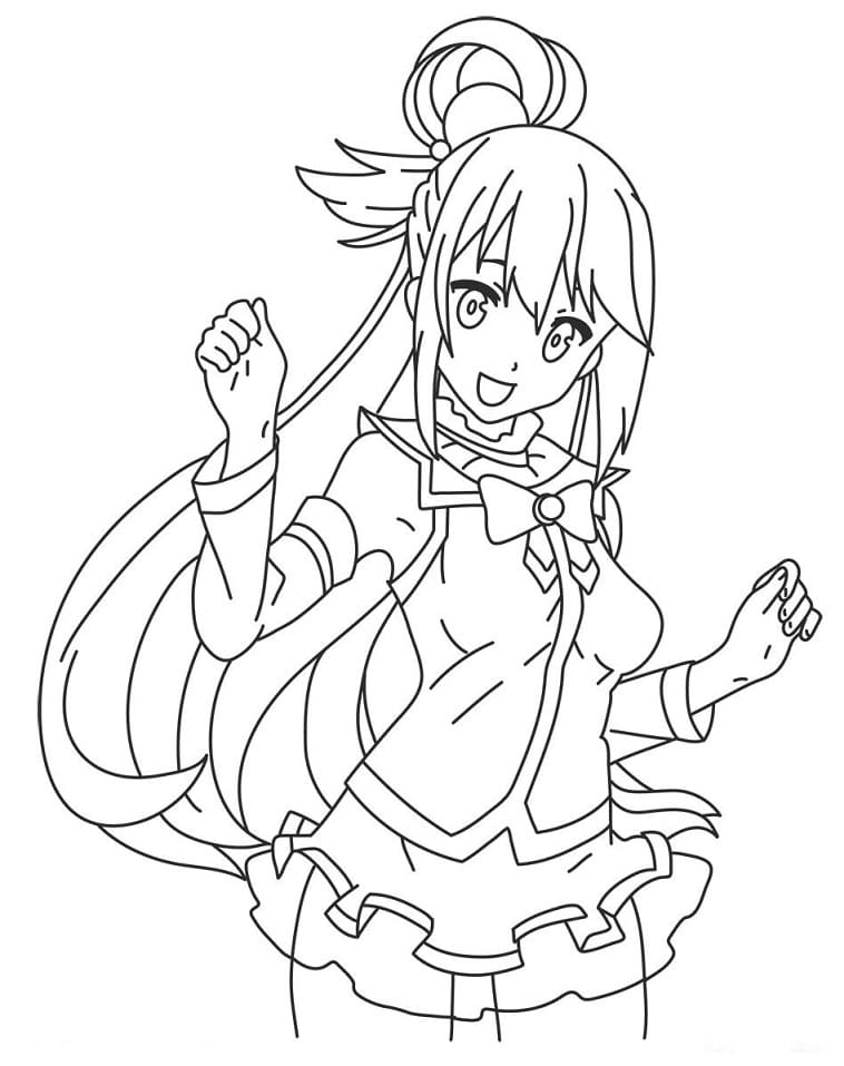 Coloriage Aqua Depuis Konosuba