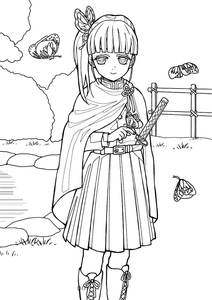 Coloriage Beau Kanao Tsuyuri