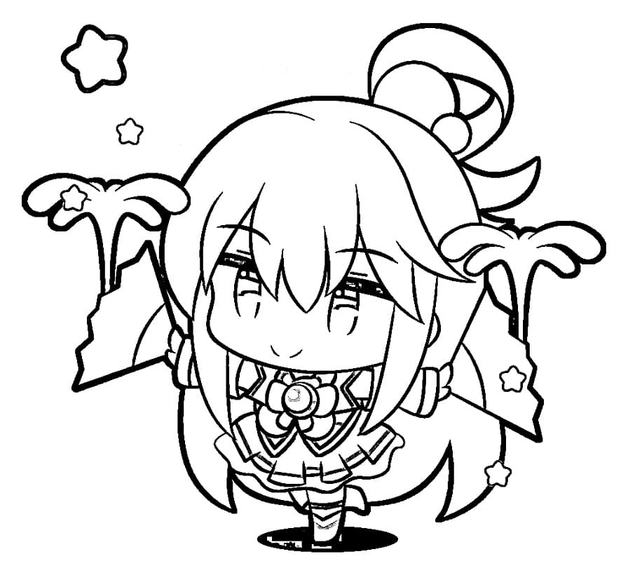 Coloriage Chibi Aqua