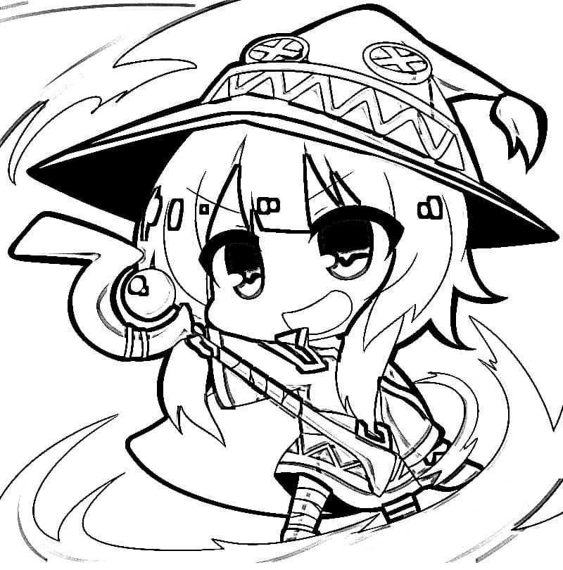 Coloriage Chibi Megumin