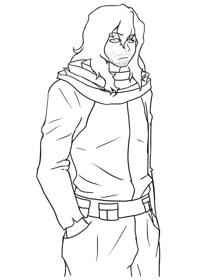 Coloriage Cool Aizawa Shouta