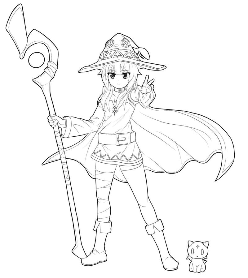 Coloriage Cool Megumin