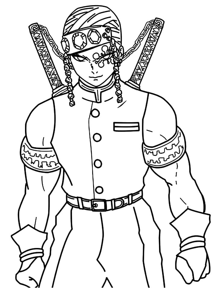 Coloriage Génial Tengen Uzui